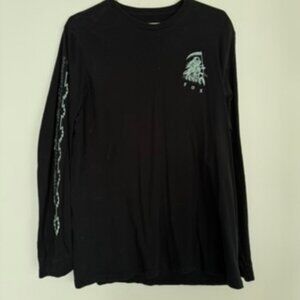 $60 Retail Price Fox Racing Black Graphic Long Sleeve Tee Size Large